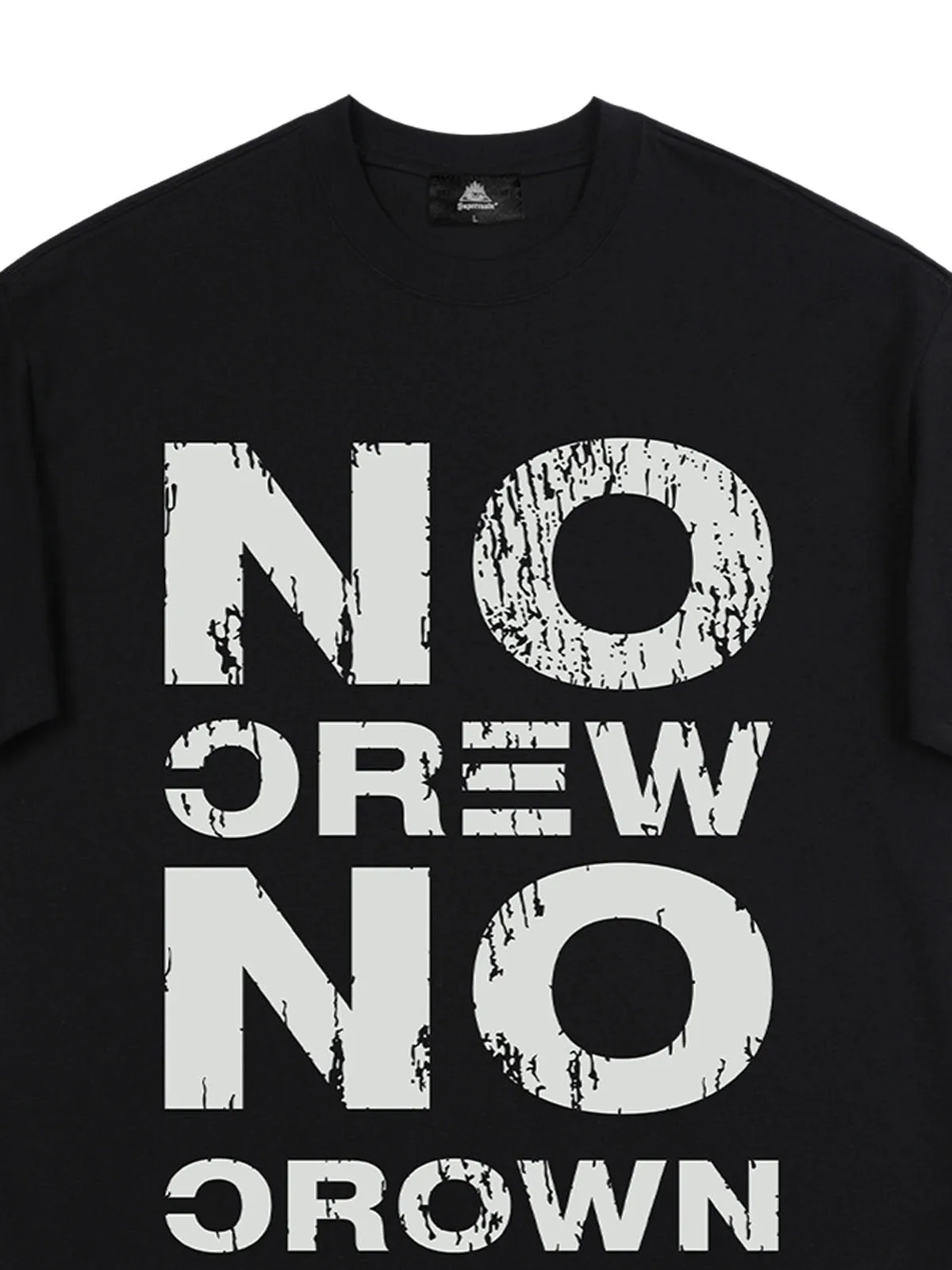 Originl No Crew No Crown Graphic T-Shirt sold by Thesupermade product image thumbnail 4