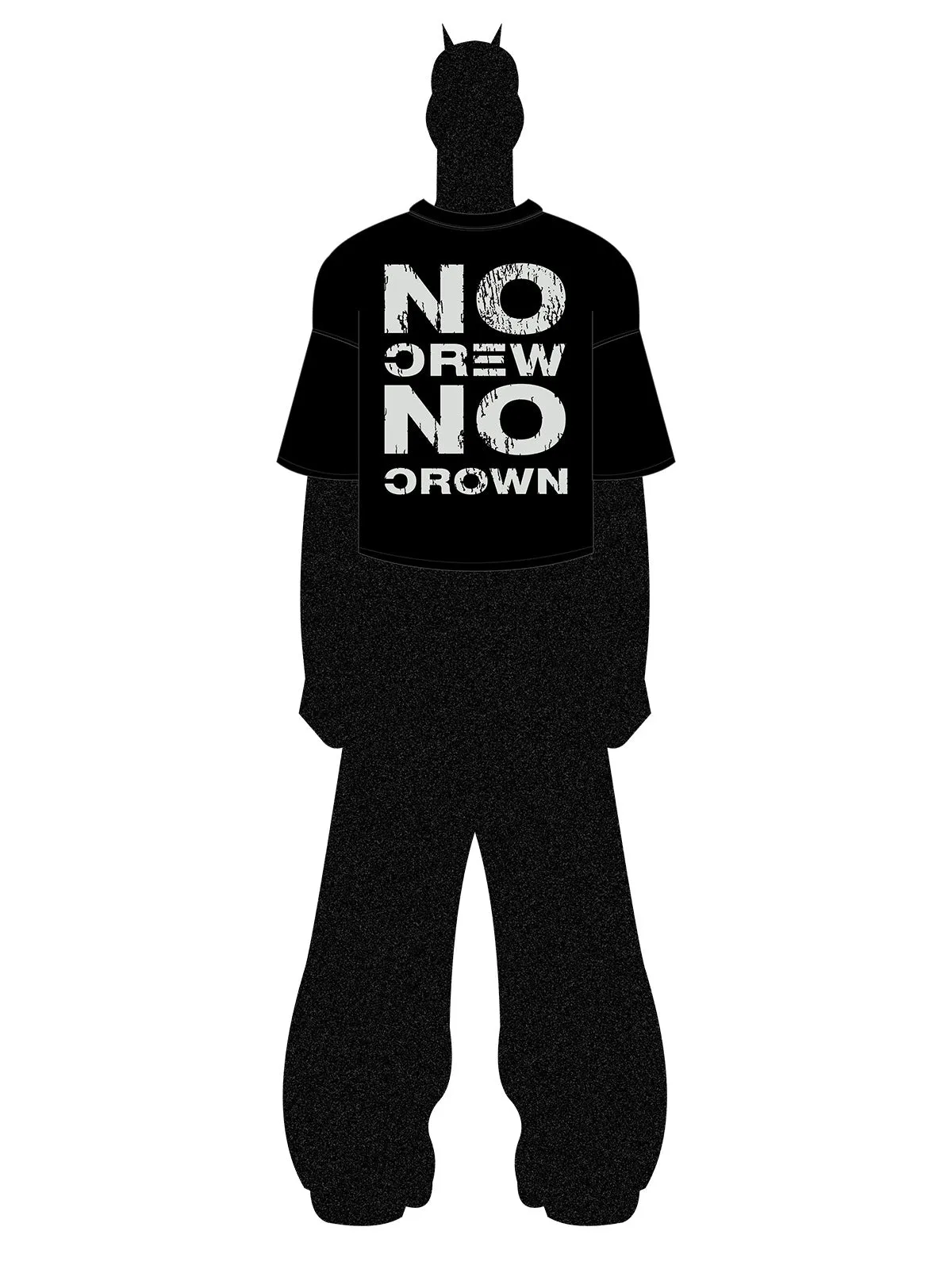 Originl No Crew No Crown Graphic T-Shirt sold by Thesupermade
