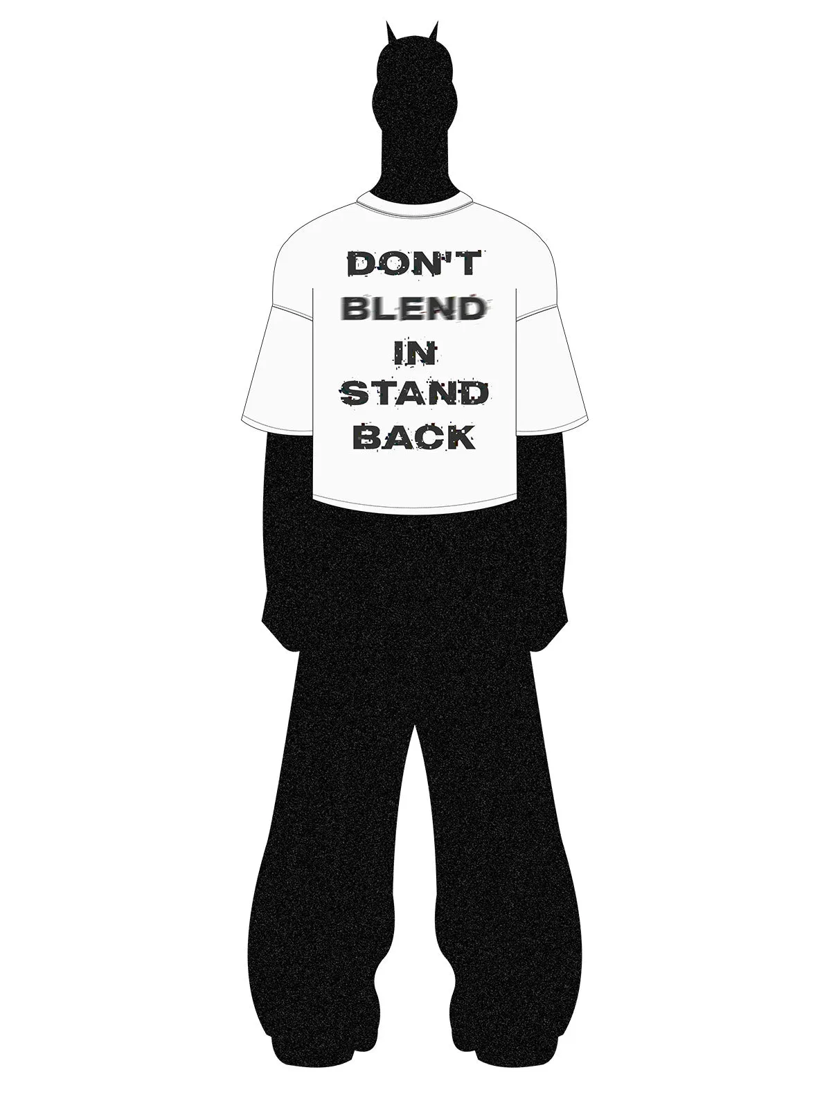 Original "Don't Blend In, Stand Back" Slogan T-Shirt sold by Thesupermade