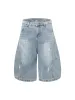 Distressed Ripped Deconstructed Split Barrel Jorts sold by Thesupermade
