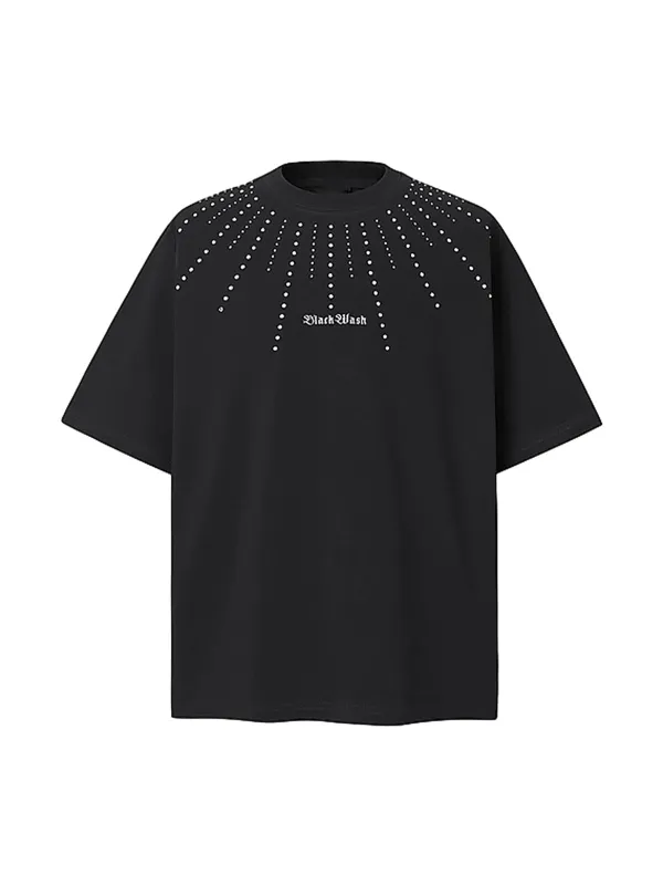 Heavy Rhinestone Short-Sleeve T-shirt made by Thesupermade
