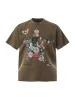 Badge Print Distressed Short Sleeve T-Shirt sold by Thesupermade