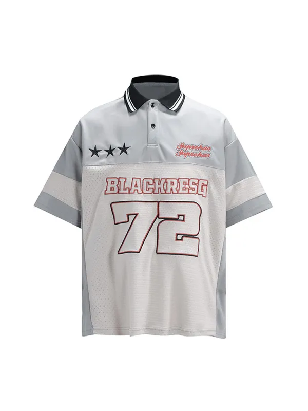 Retro Sports Jersey Polo Shirt sold by Thesupermade