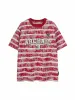 Graphic Lettering Striped Oversized T-Shirt sold by Thesupermade