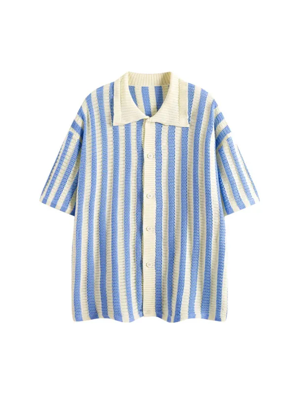 Cleanfit Striped Knit Cardigan Shirt sold by Thesupermade