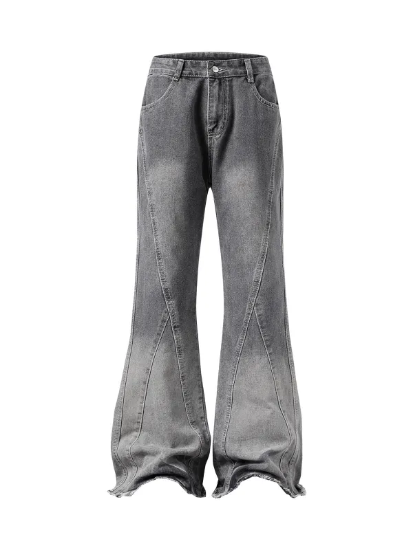 Washed Gradient Flared Jeans sold by Thesupermade