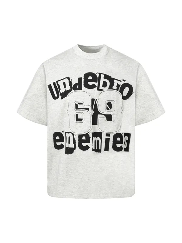 Graphic Patch Letter Print T-Shirt sold by Thesupermade
