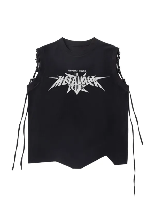 Graphic Adjustable Straps Vest sold by Thesupermade