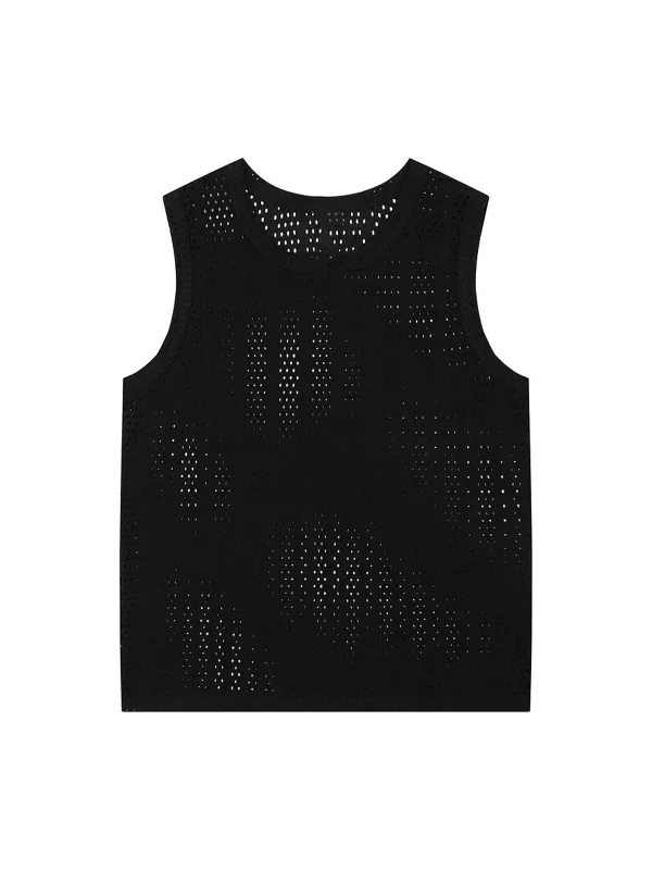 Knitted Hollow Mesh Vest sold by Thesupermade