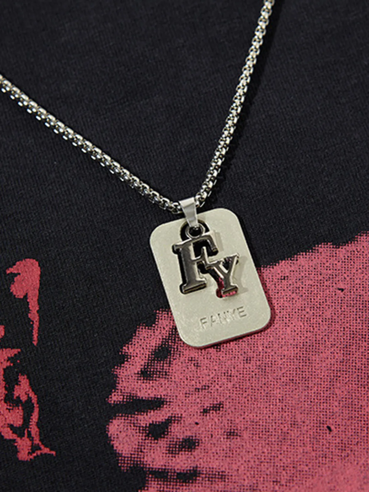 Asymmetric Distressed Graffiti Chain Vest sold by Thesupermade product image thumbnail 3