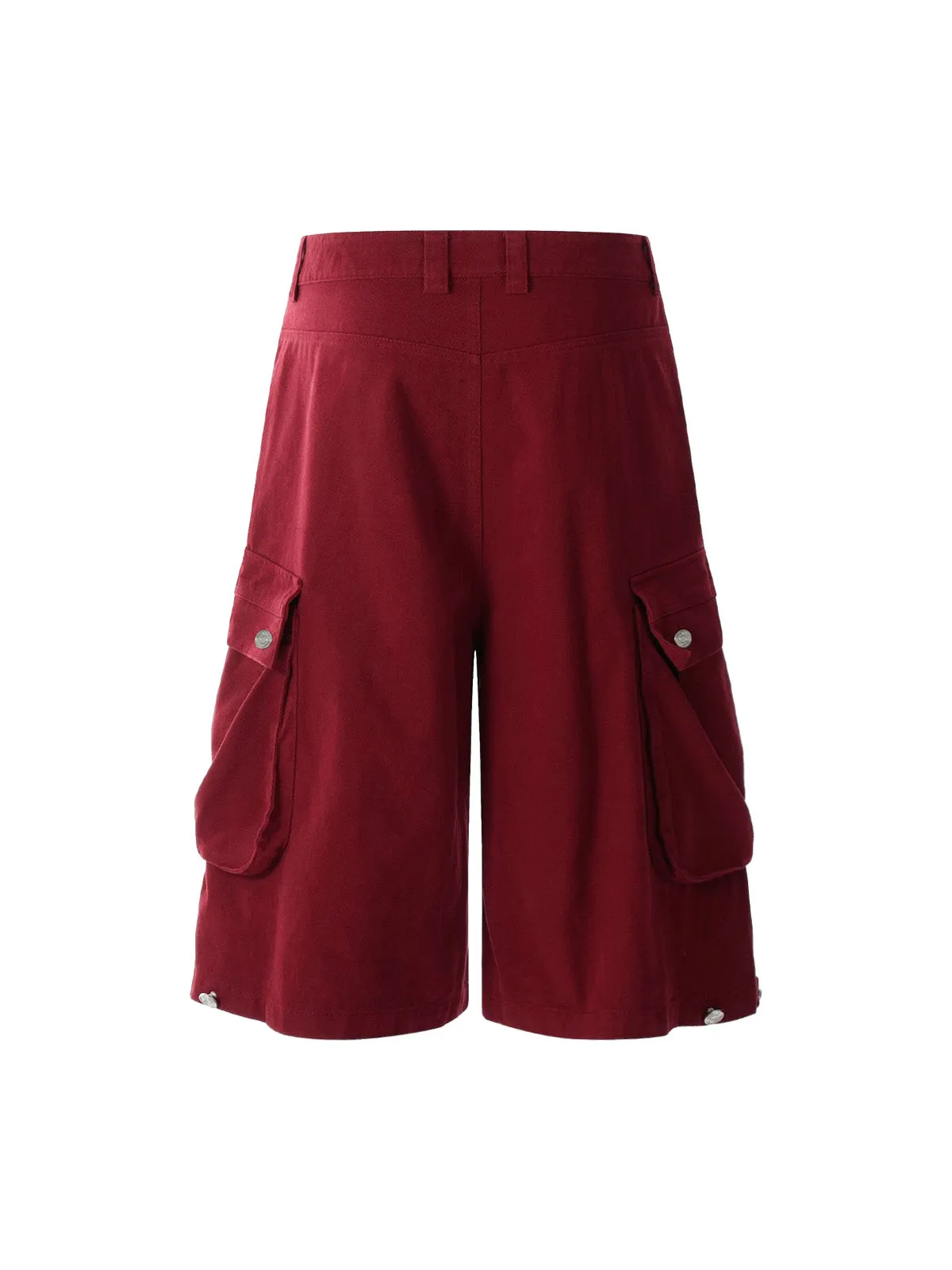 Street Multi-Pocket Pleated Cargo Jorts sold by Thesupermade product image thumbnail 3