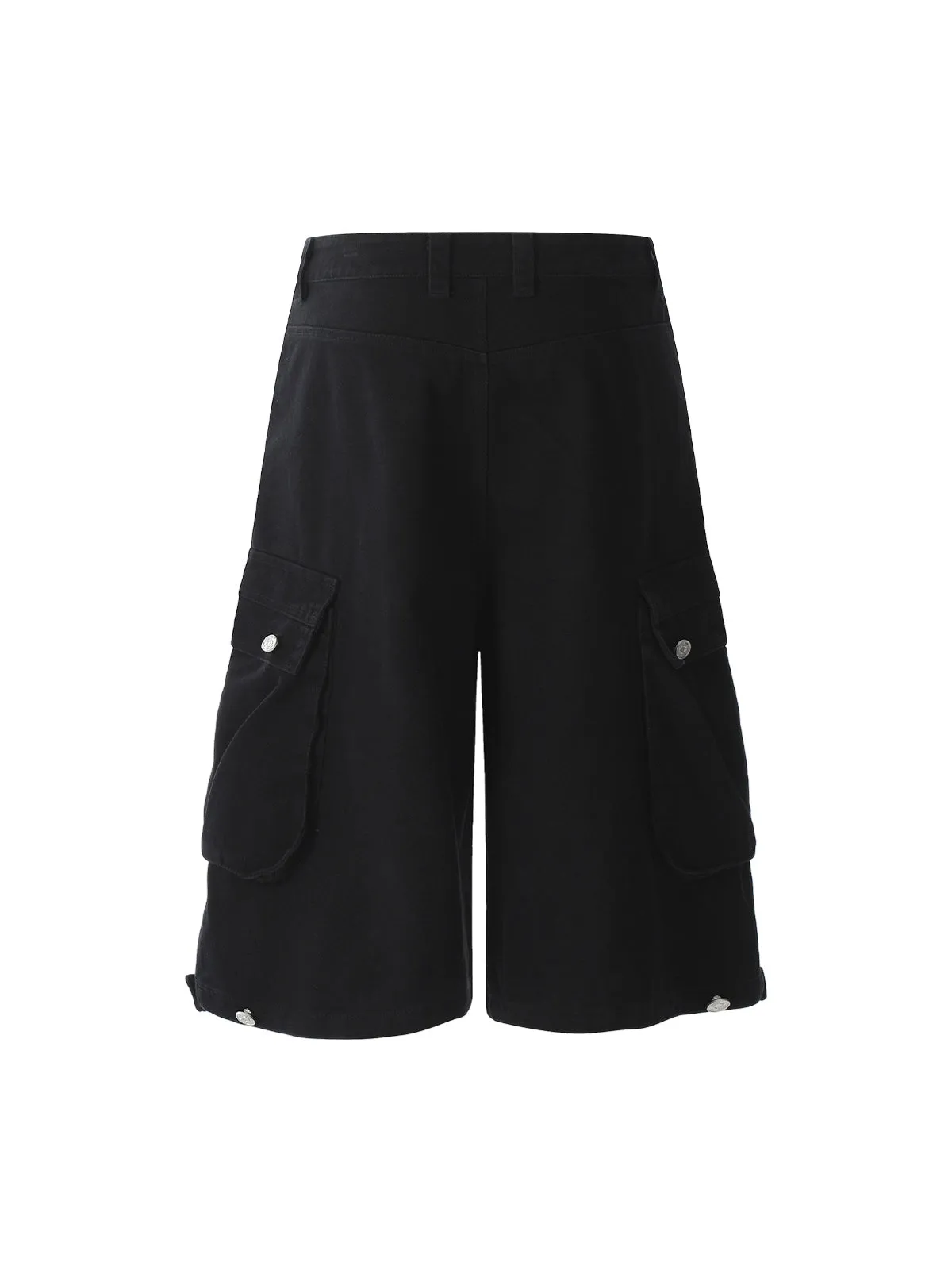 Street Multi-Pocket Pleated Cargo Jorts sold by Thesupermade product image thumbnail 4