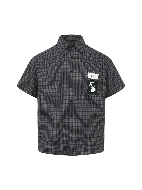 Plaid Short Sleeve Polo Shirt sold by Thesupermade