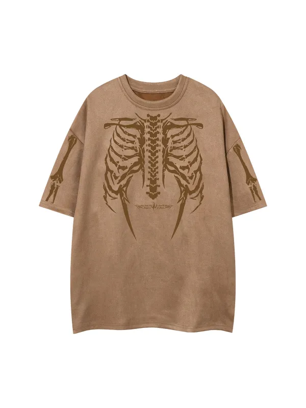 Skeleton Graphic Oversized T-Shirt sold by Thesupermade