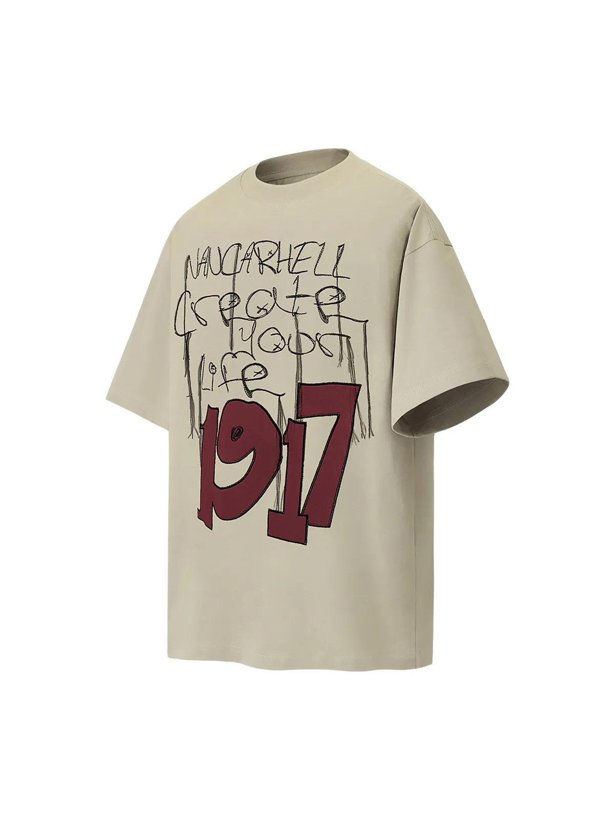 Letter Print Short Sleeve T-Shirt sold by Thesupermade product image thumbnail 3