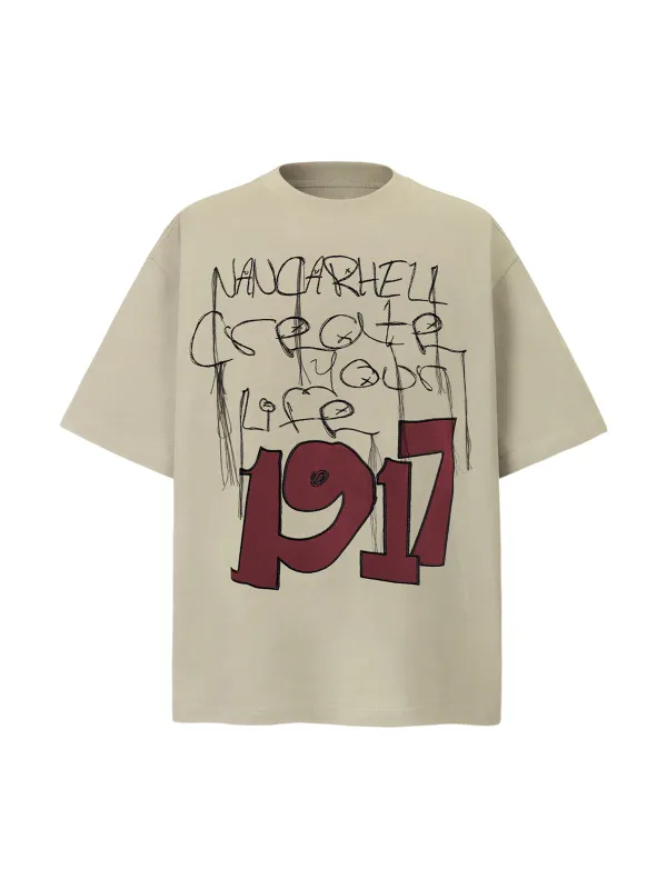 Letter Print Short Sleeve T-Shirt sold by Thesupermade