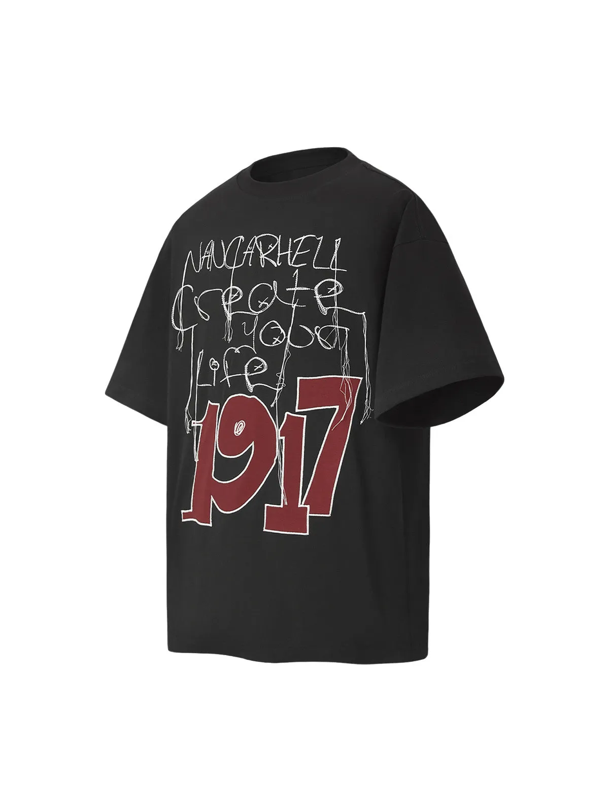 Letter Print Short Sleeve T-Shirt sold by Thesupermade product image thumbnail 4