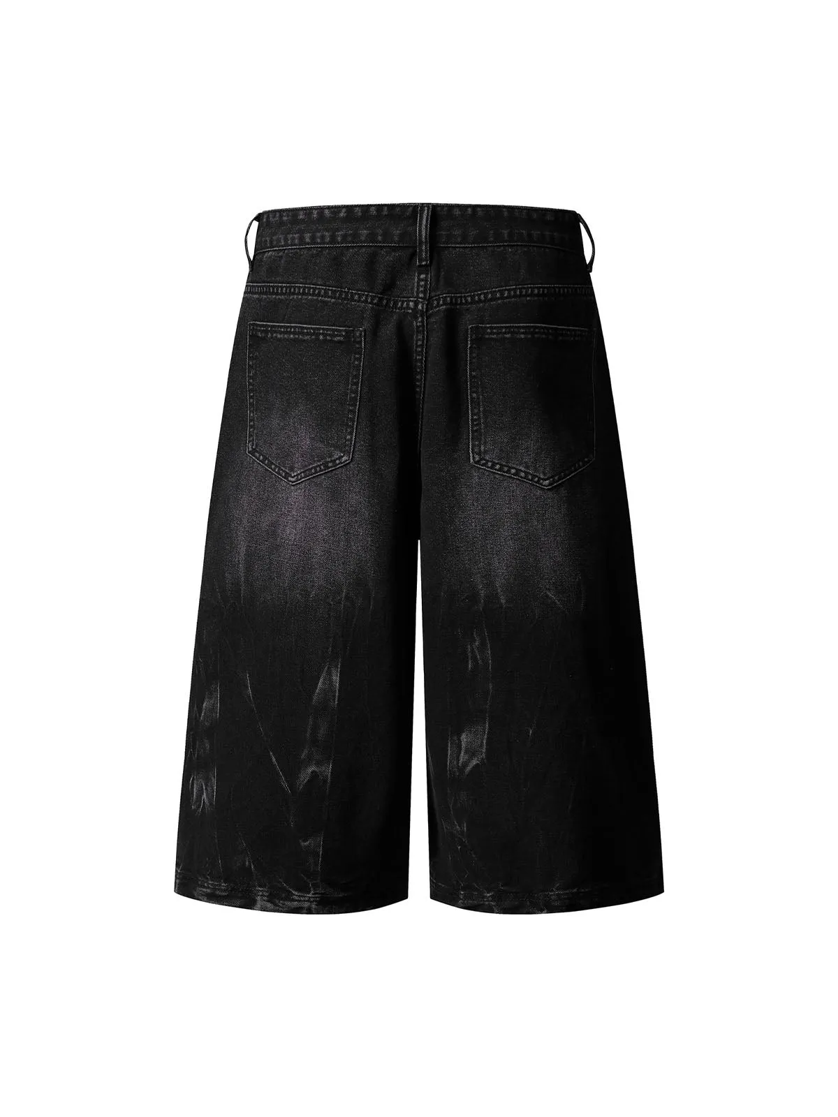 Retro Ripped Contrast Plaid Denim Shorts sold by Thesupermade product image thumbnail 3