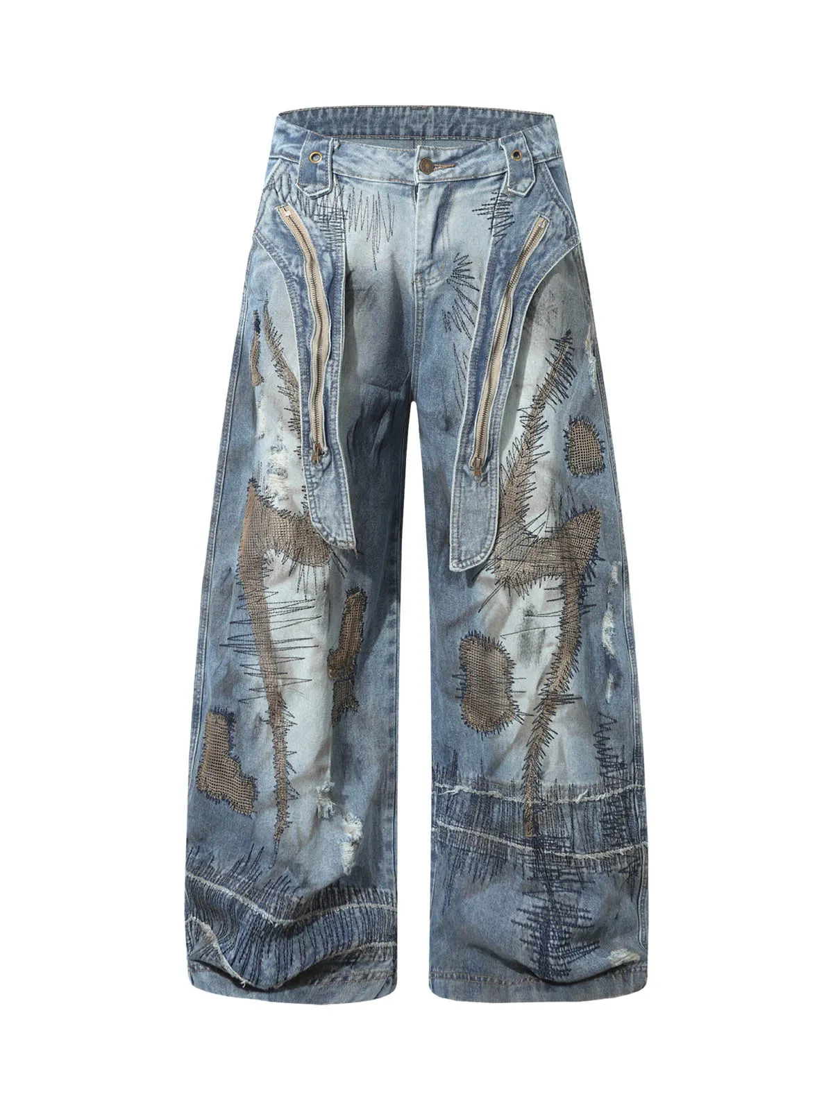 RO Style Washed Barrel Jeans - 2421 sold by Thesupermade