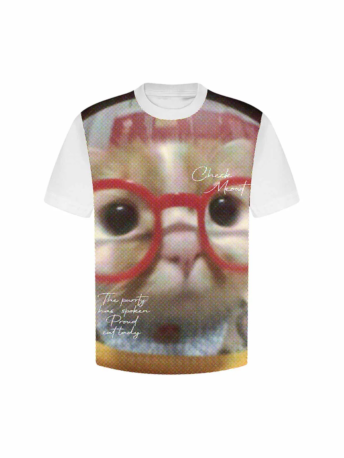 Retro Cute Cat Print T-shirt sold by Thesupermade product image thumbnail 2
