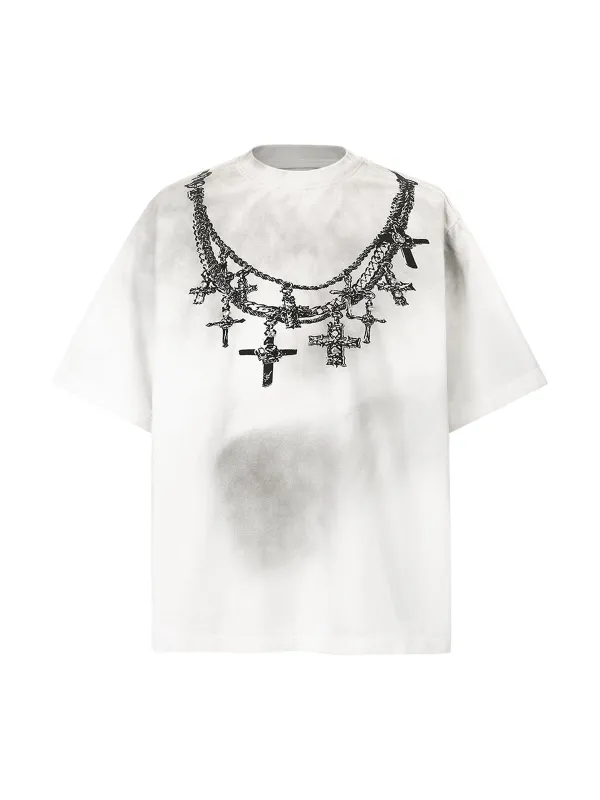 Cross Necklace Graphic T-Shirt sold by Thesupermade