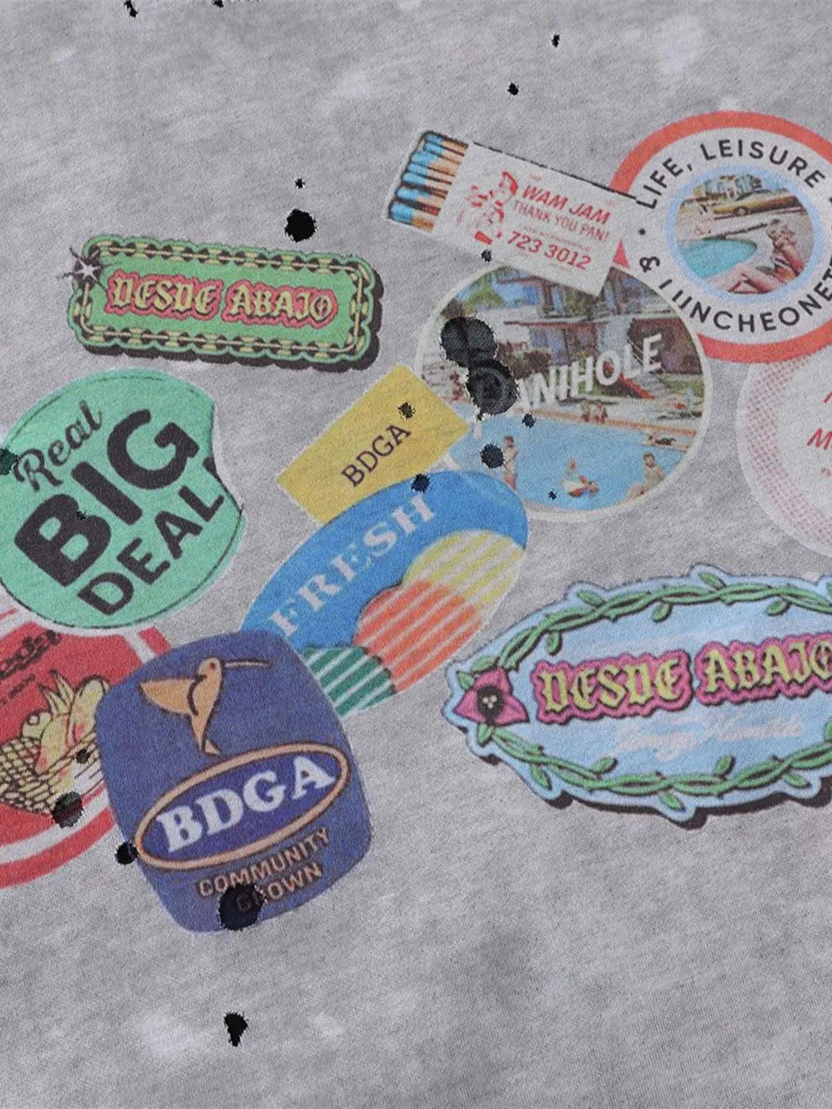 Retro Ink Splash T-Shirt sold by Thesupermade product image thumbnail 3