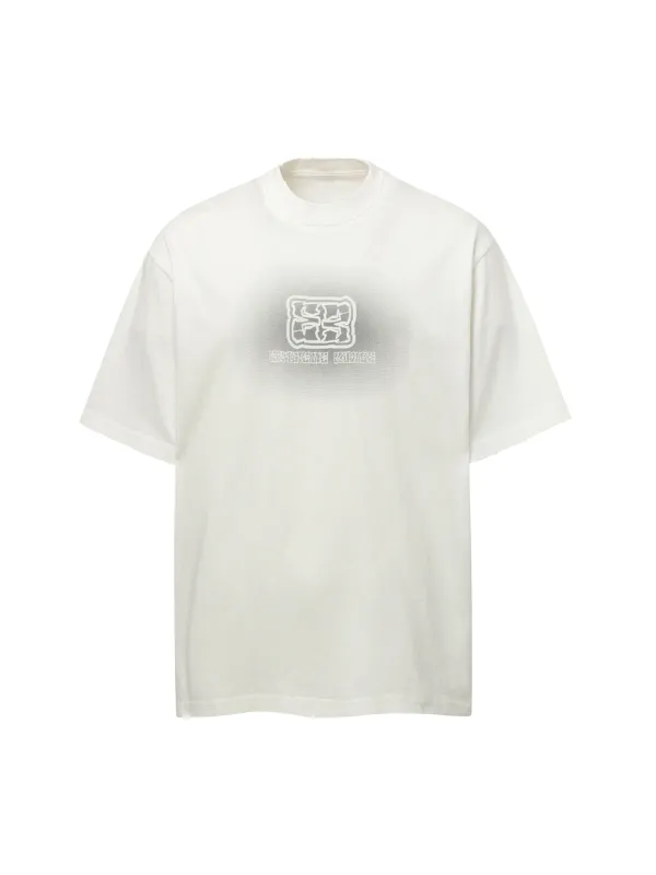 Washed  Patch Embroidery T-shirt sold by Thesupermade