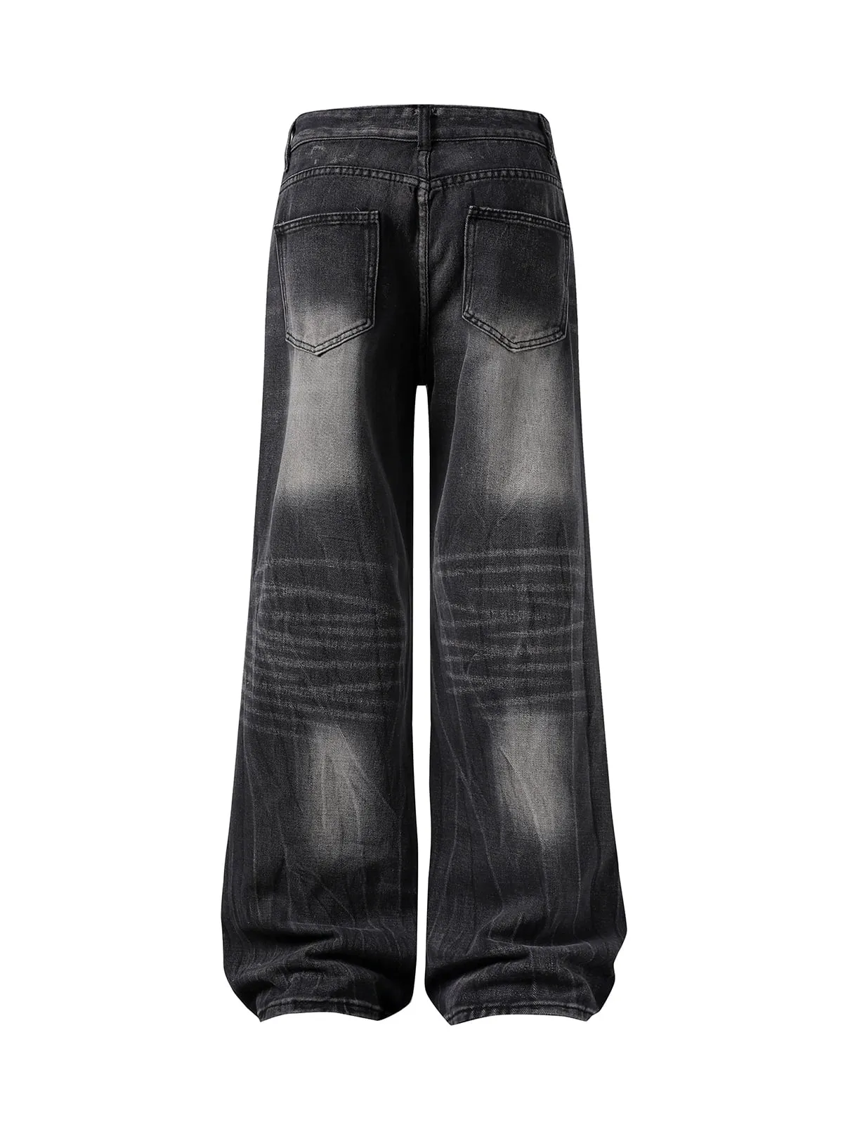 Washed Distressed Straight Jeans sold by Thesupermade product image thumbnail 4
