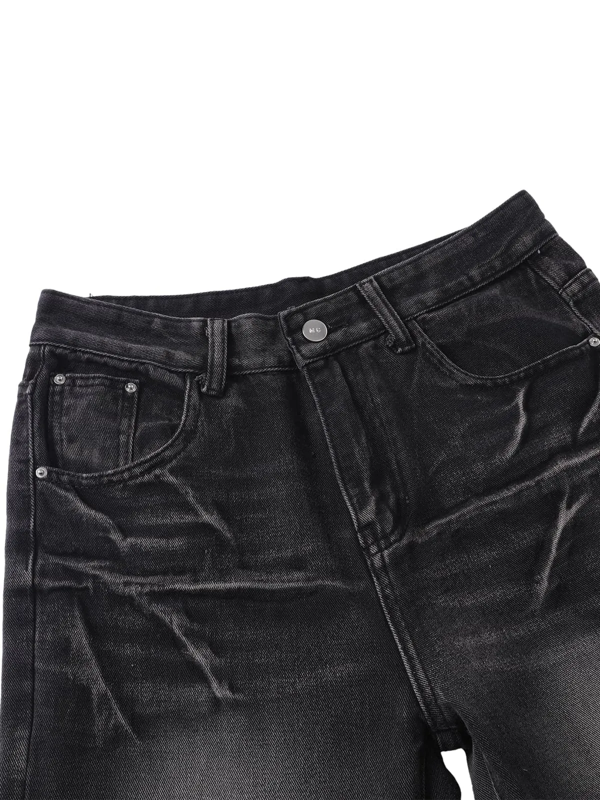 Washed Distressed Straight Jeans sold by Thesupermade product image thumbnail 5