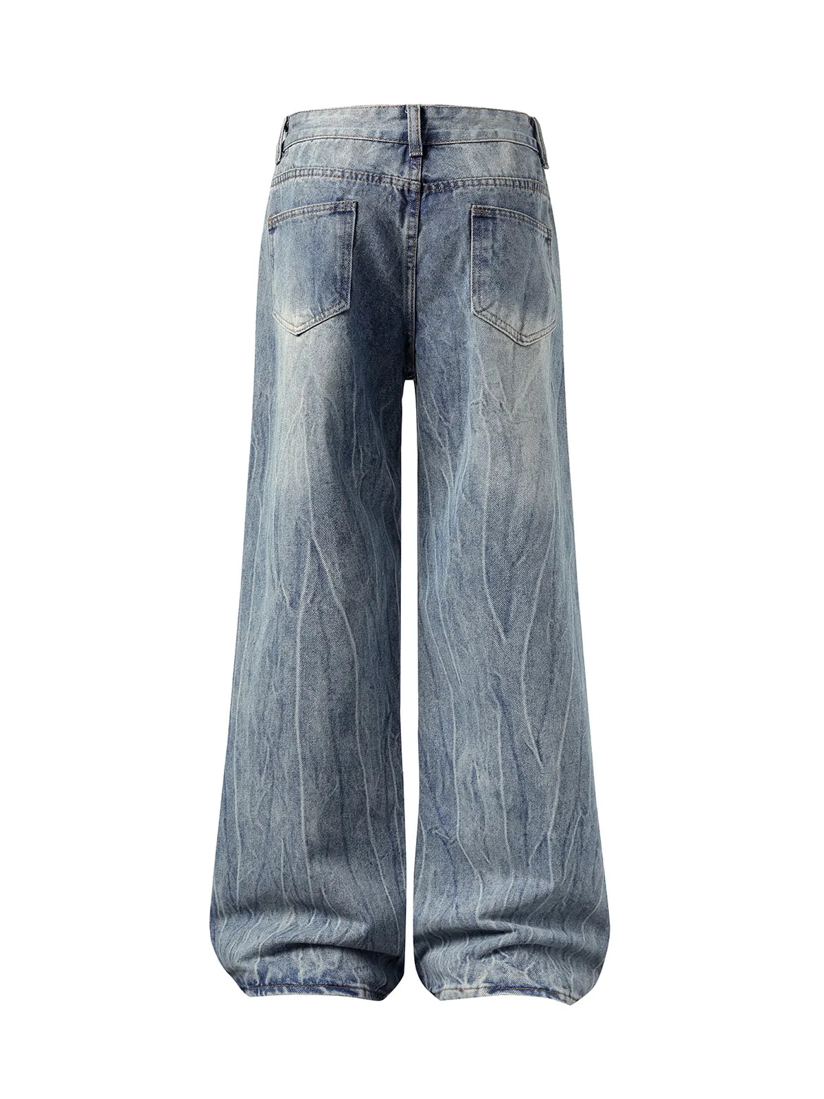 Washed Distressed Straight Jeans sold by Thesupermade product image thumbnail 3
