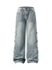 Distressed Raw Edge Baggy Jeans sold by Thesupermade