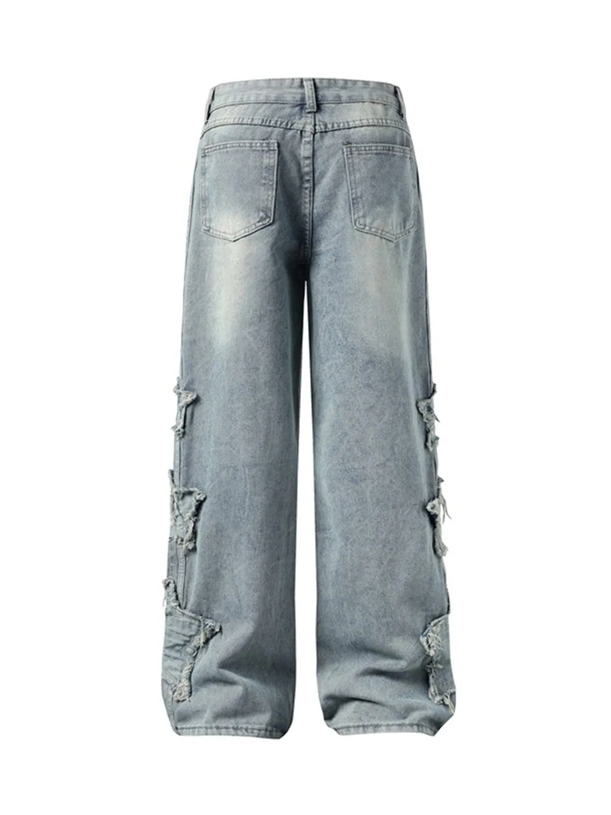 Distressed Raw Edge Baggy Jeans sold by Thesupermade product image thumbnail 5