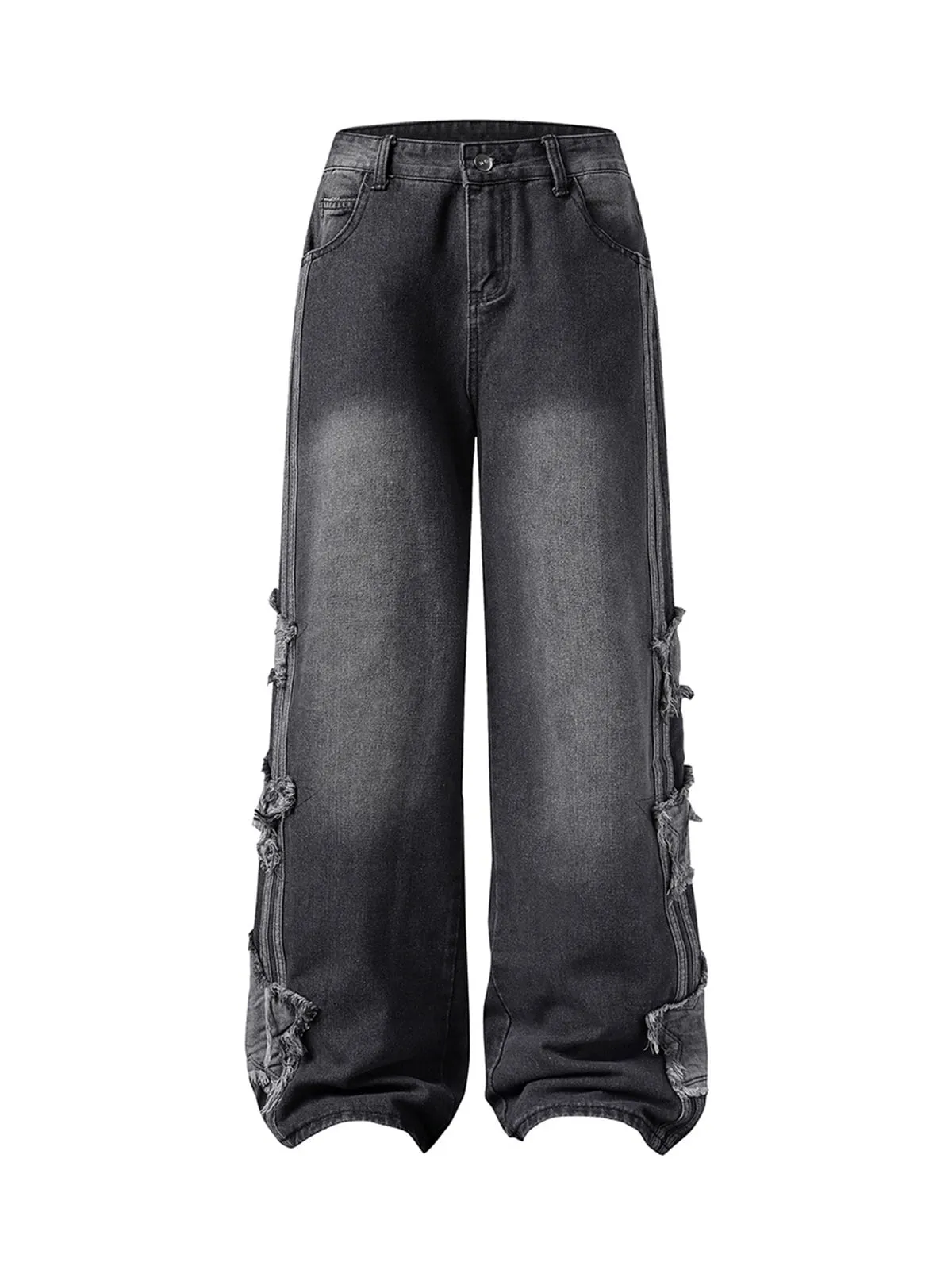 Distressed Raw Edge Baggy Jeans sold by Thesupermade product image thumbnail 2