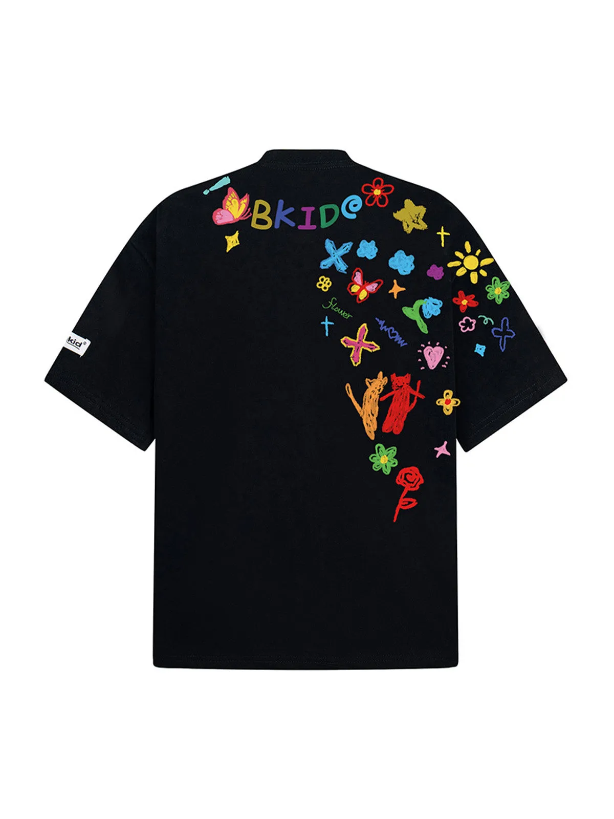 Retro Graffiti Hand-Painted T-Shirt sold by Thesupermade product image thumbnail 4