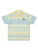 Retro Gradient Striped Hollow POLO Shirt sold by Thesupermade