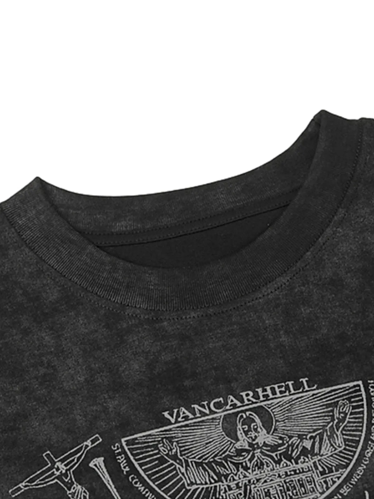 Vintage Cross Figure Print T-shirt sold by Thesupermade product image thumbnail 5