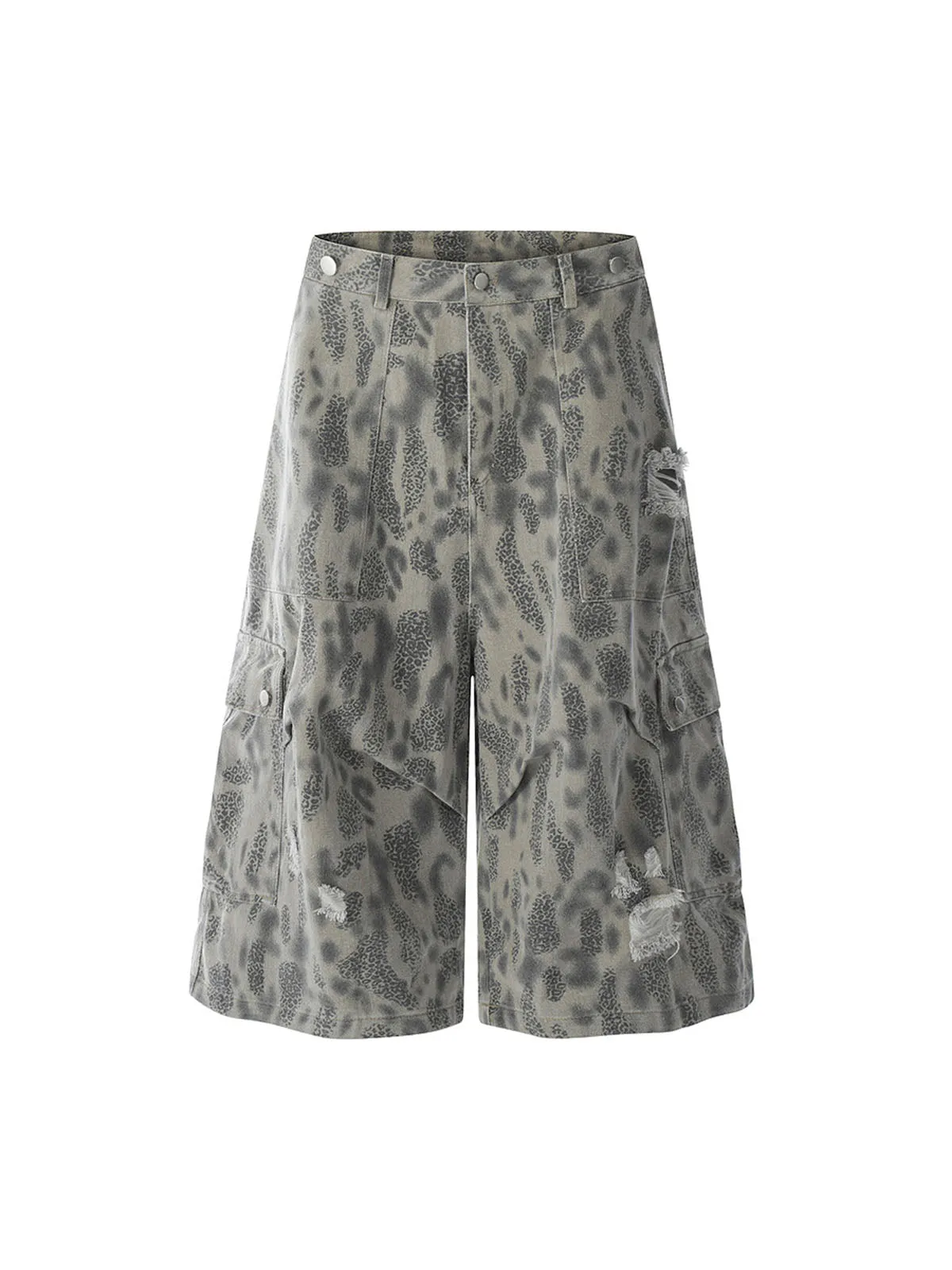 Cheetah Wasteland Work Denim Jorts sold by Thesupermade