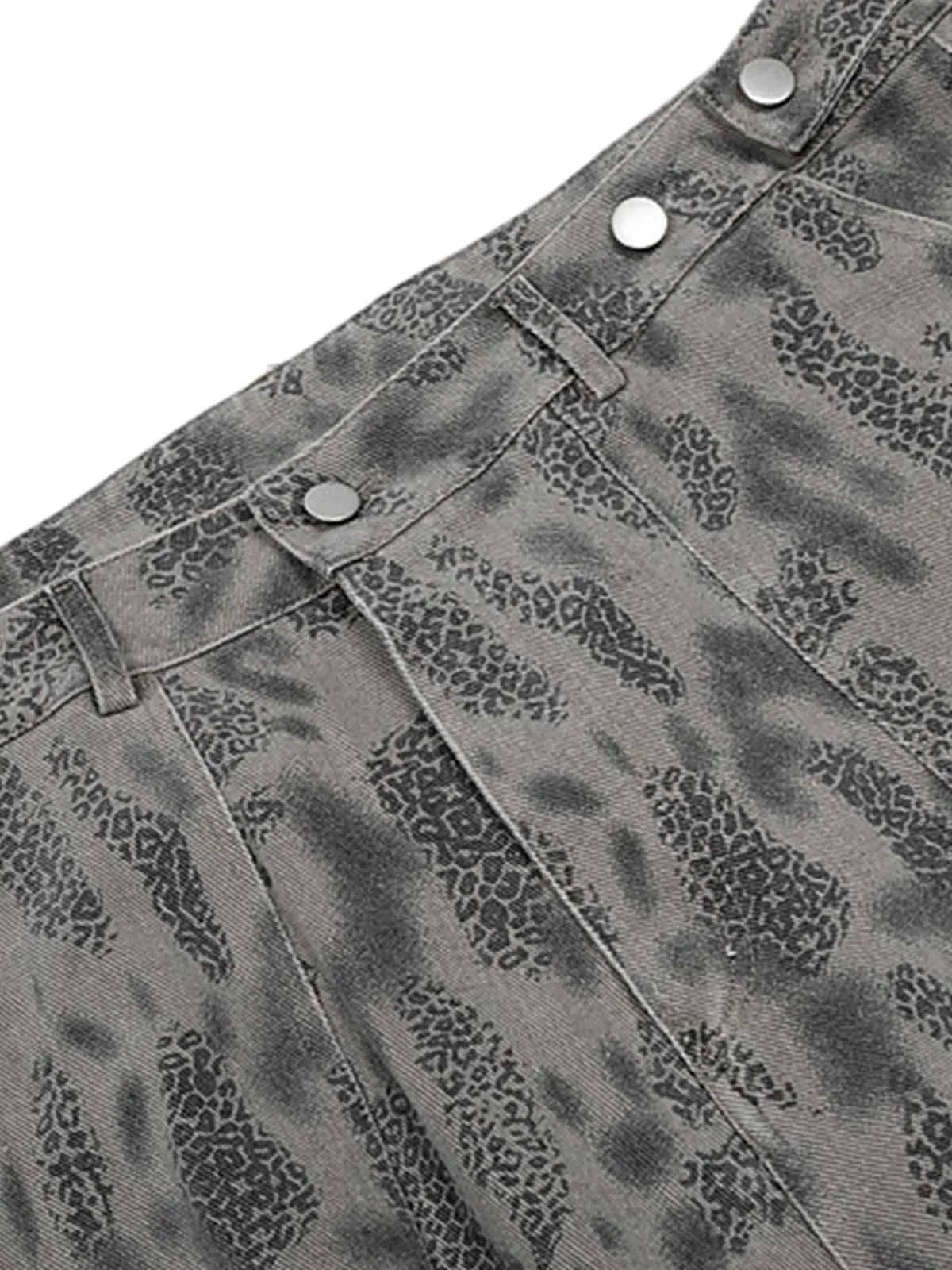 Cheetah Wasteland Work Denim Jorts sold by Thesupermade product image thumbnail 3