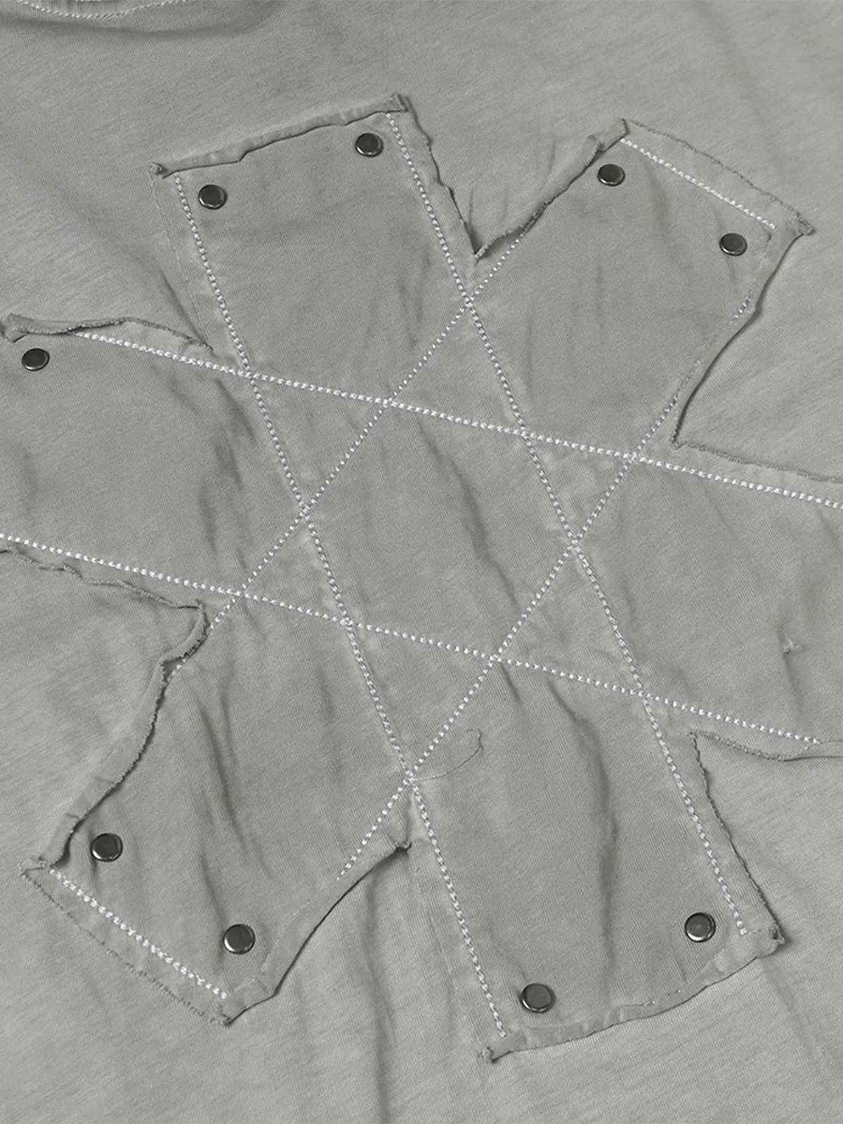 Street Split Studded Patch T-shirt sold by Thesupermade product image thumbnail 5