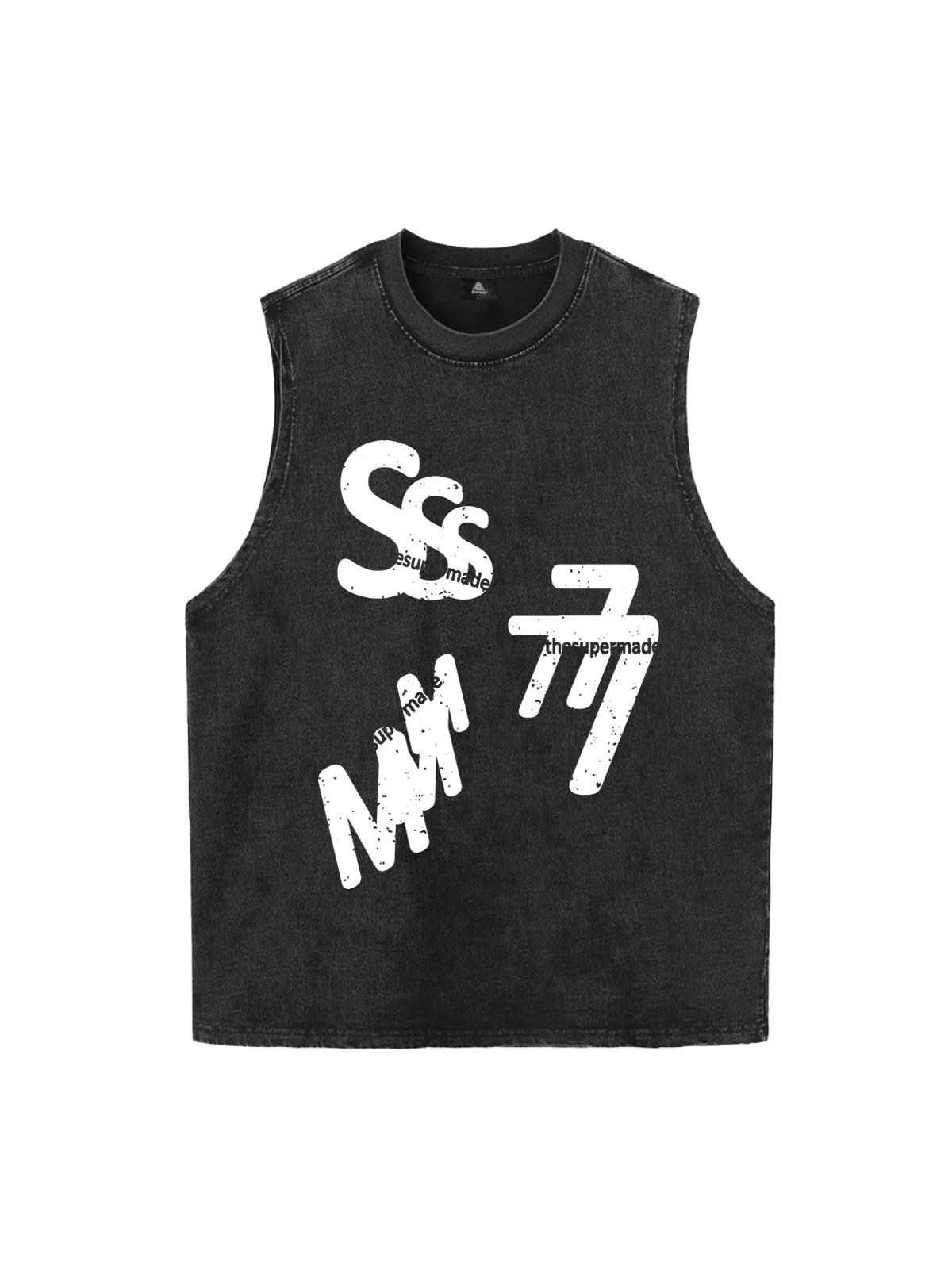 Original Letter Graphic Vest sold by Thesupermade