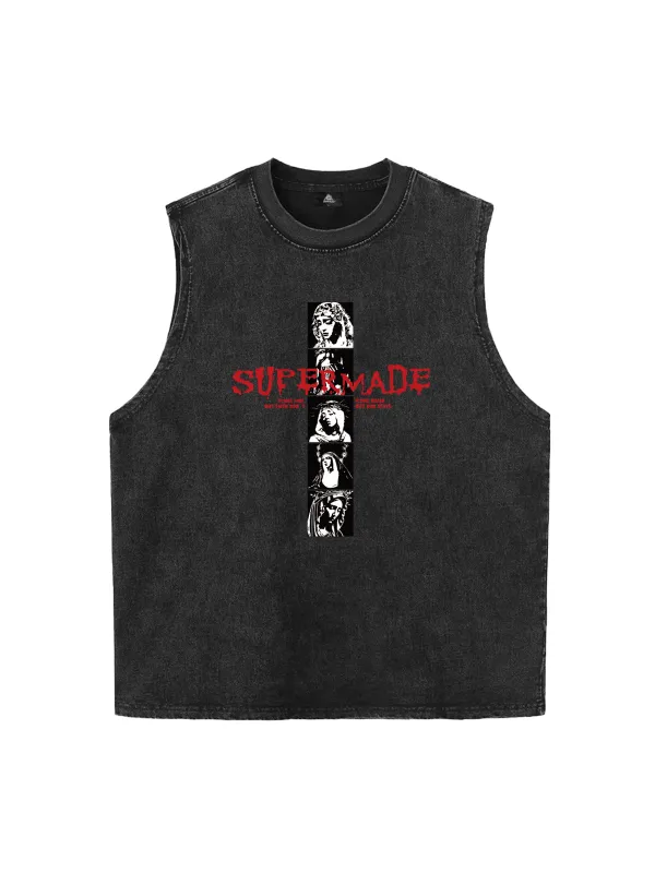 Original Cross Graphic Vest sold by Thesupermade