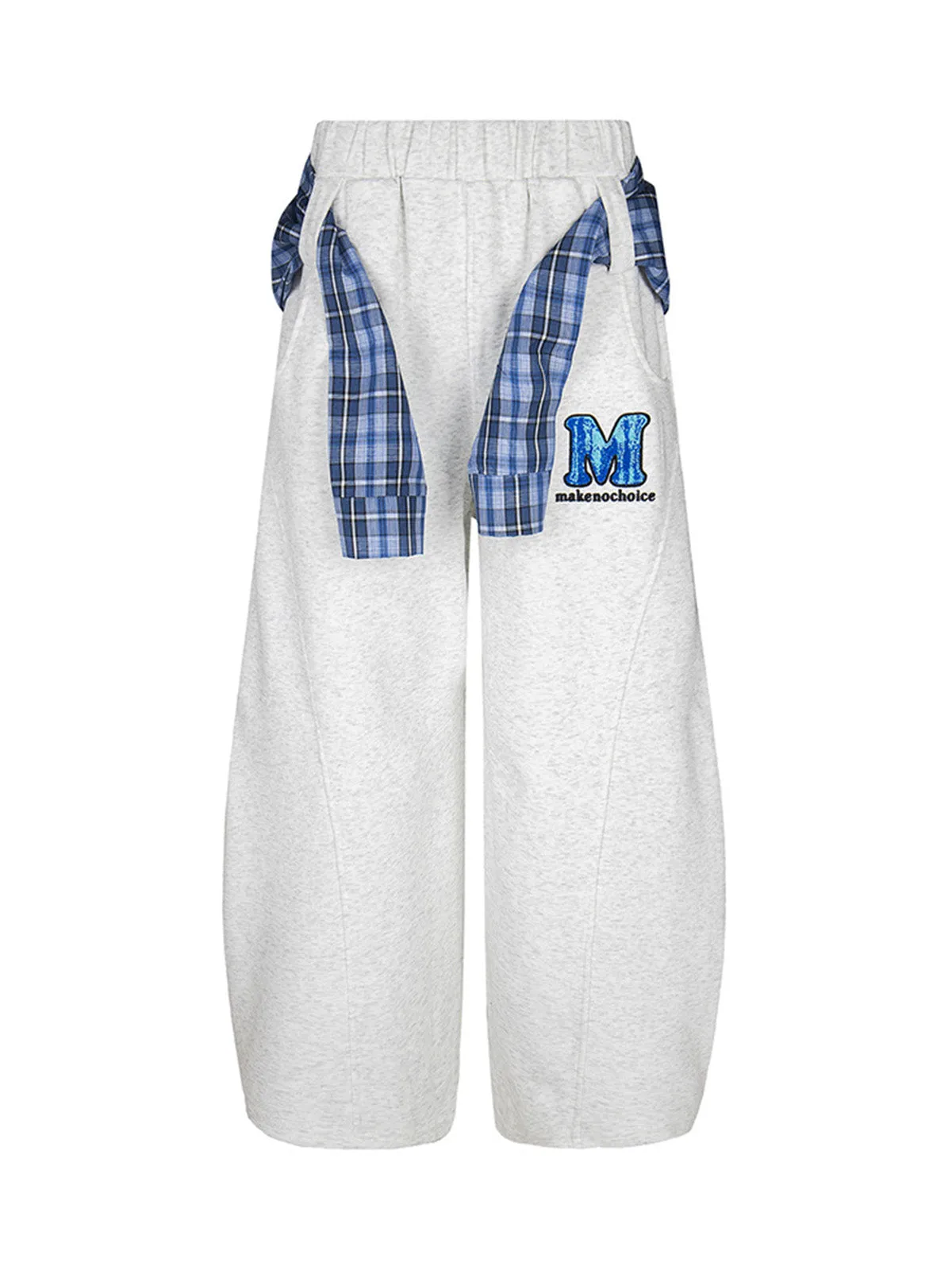 Plaid Belt Barrel Pants sold by Thesupermade