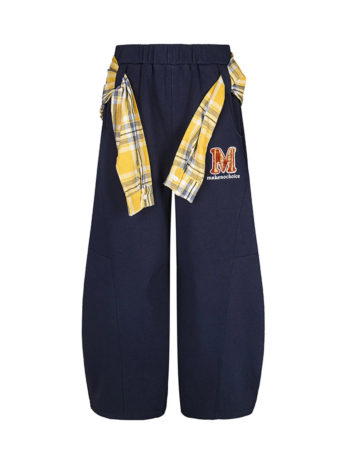 Plaid Belt Barrel Pants sold by Thesupermade product image thumbnail 2