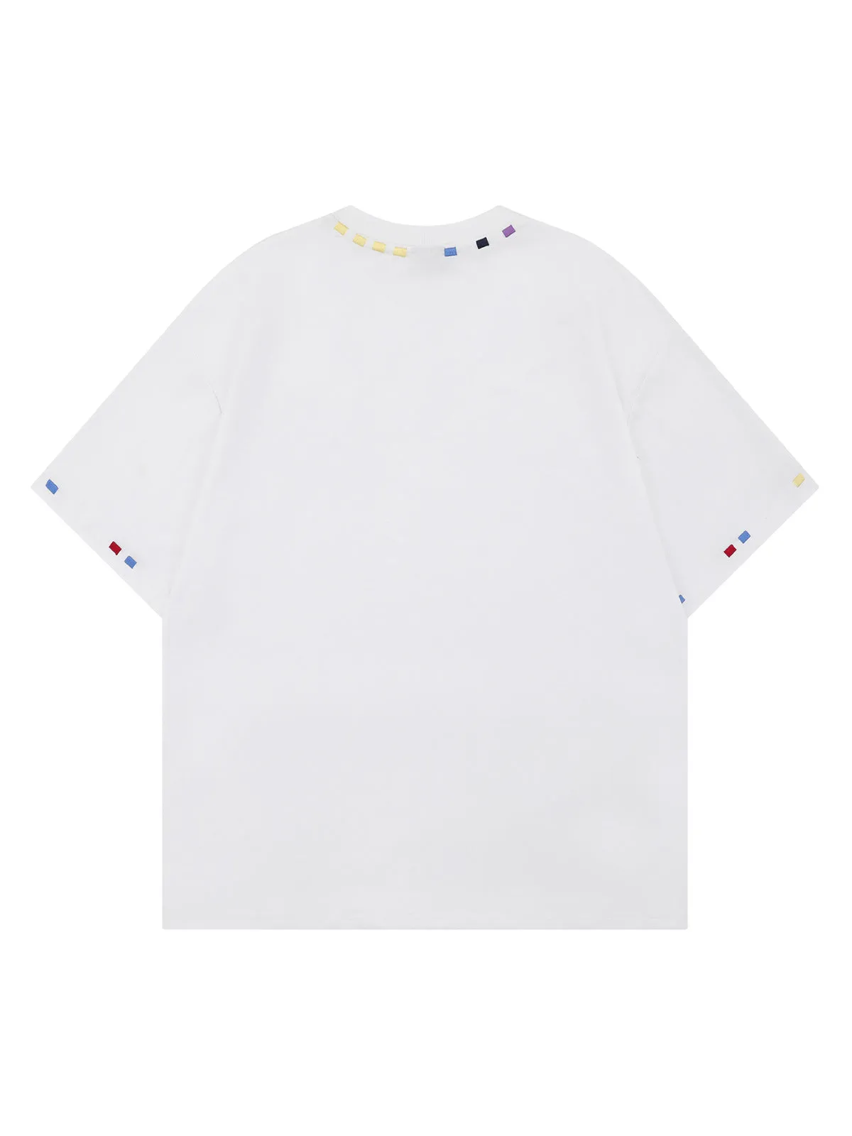 Fun Color-Dotted Embroidered Oversized T-Shirt sold by Thesupermade product image thumbnail 3