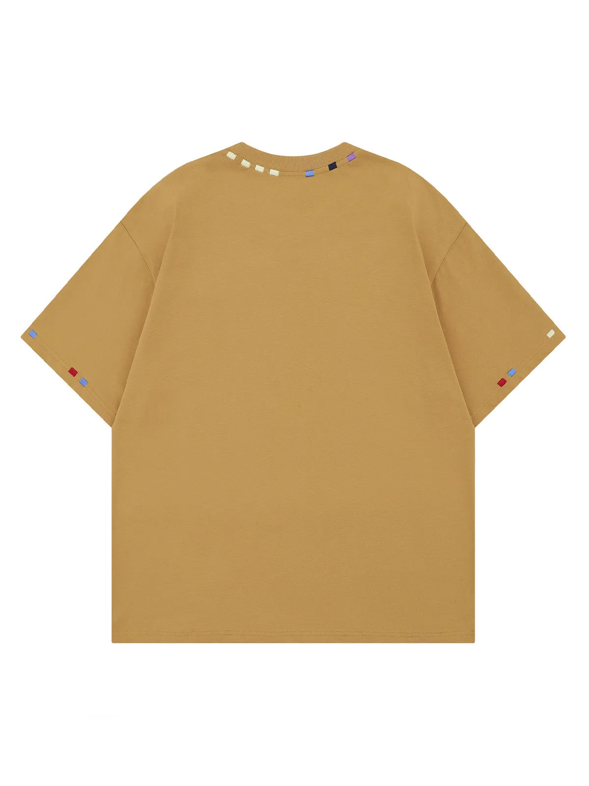 Fun Color-Dotted Embroidered Oversized T-Shirt sold by Thesupermade product image thumbnail 4