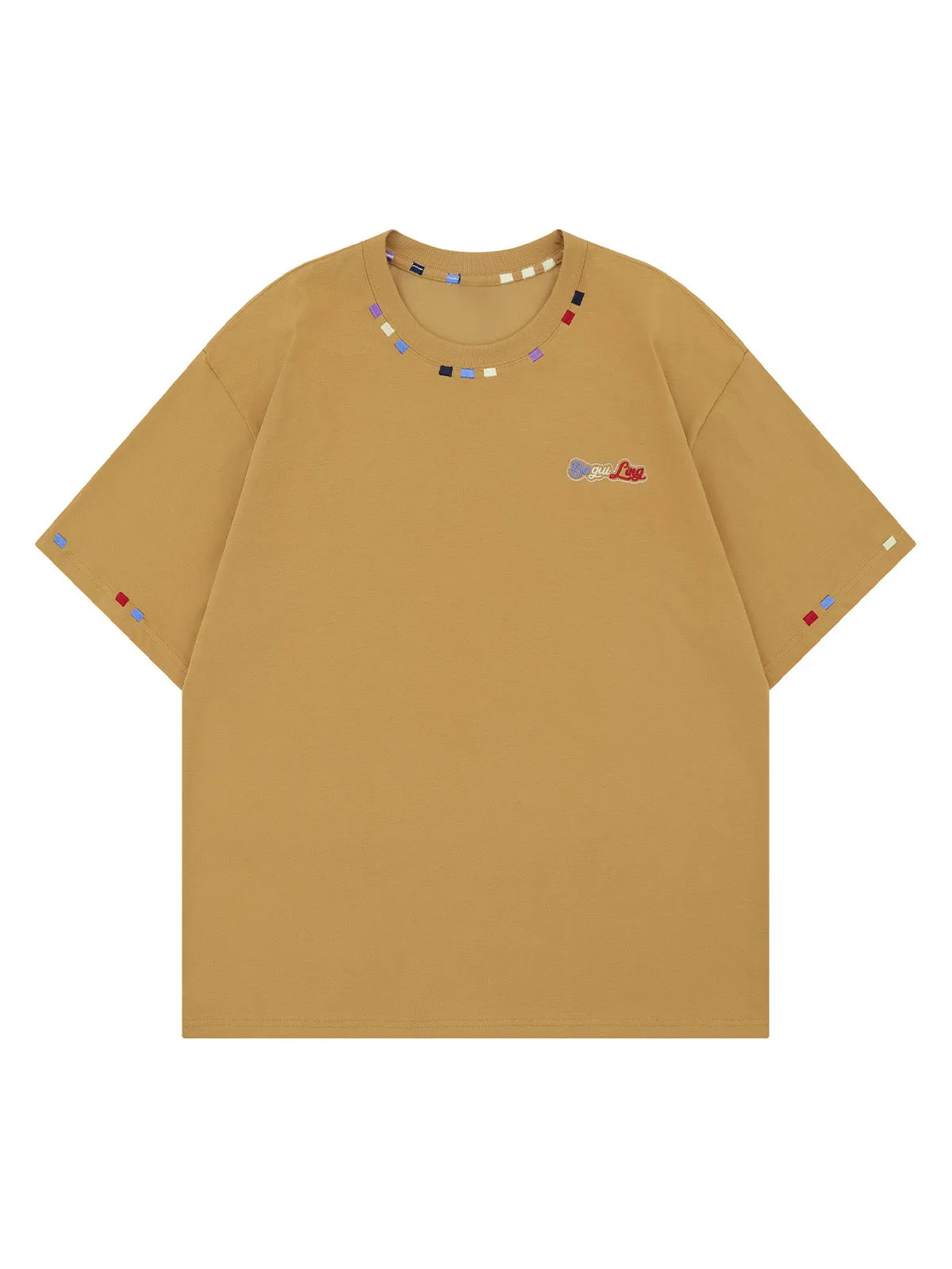 Fun Color-Dotted Embroidered Oversized T-Shirt sold by Thesupermade product image thumbnail 2