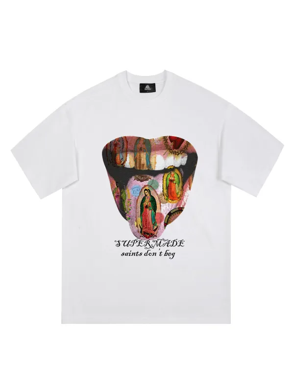 Original Saints Don't Beg Graphic T-Shirt sold by Thesupermade