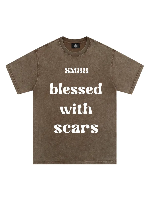 Original "Blessed With Scars" Slogan T-Shirt sold by Thesupermade