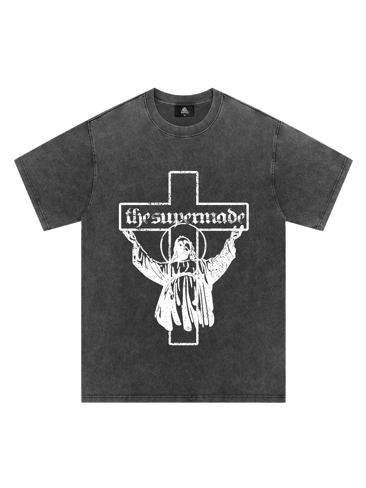Original Distressed Cross Graphic T-Shirt sold by Thesupermade product image thumbnail 4