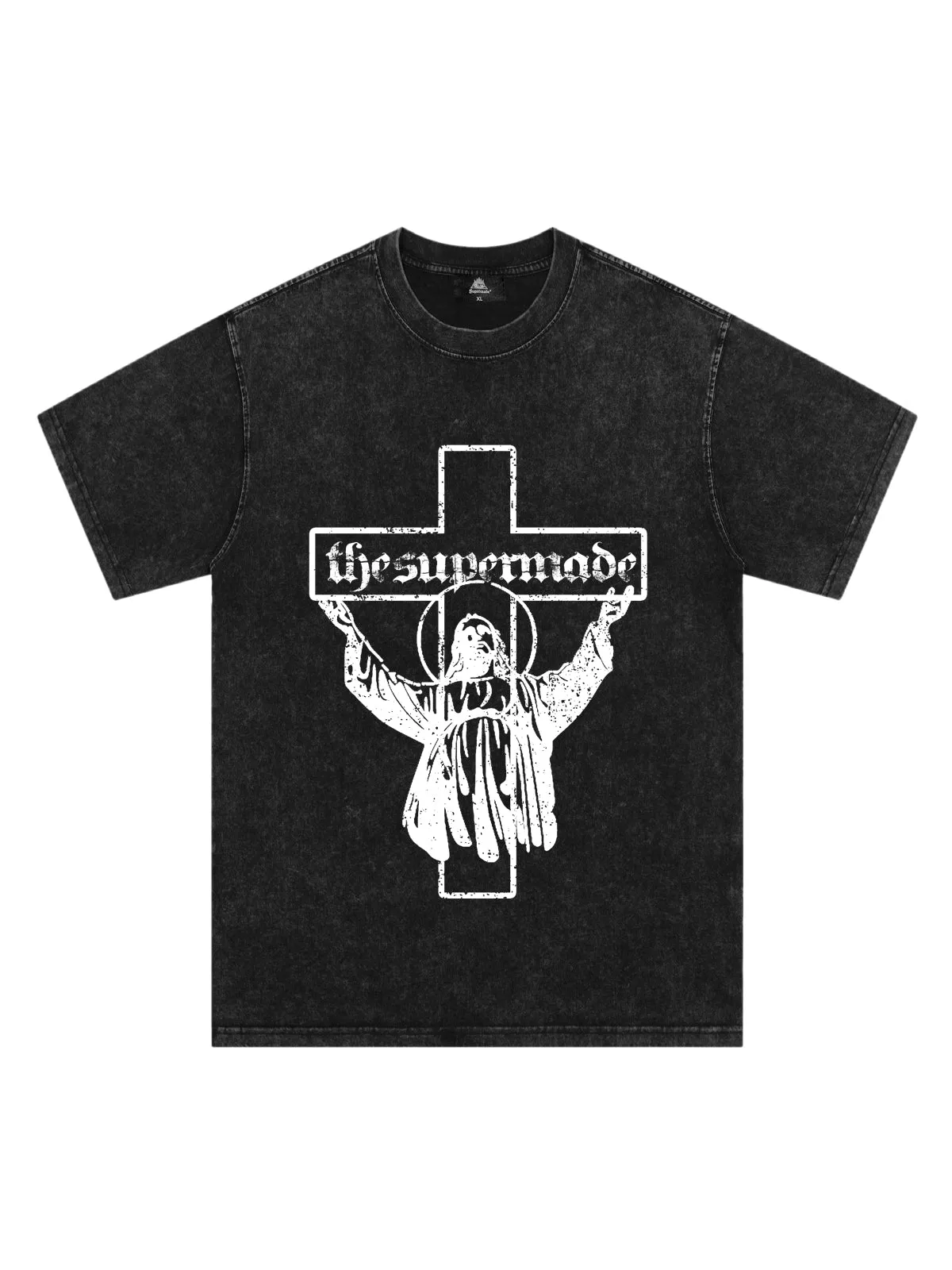 Original Distressed Cross Graphic T-Shirt sold by Thesupermade product image thumbnail 2